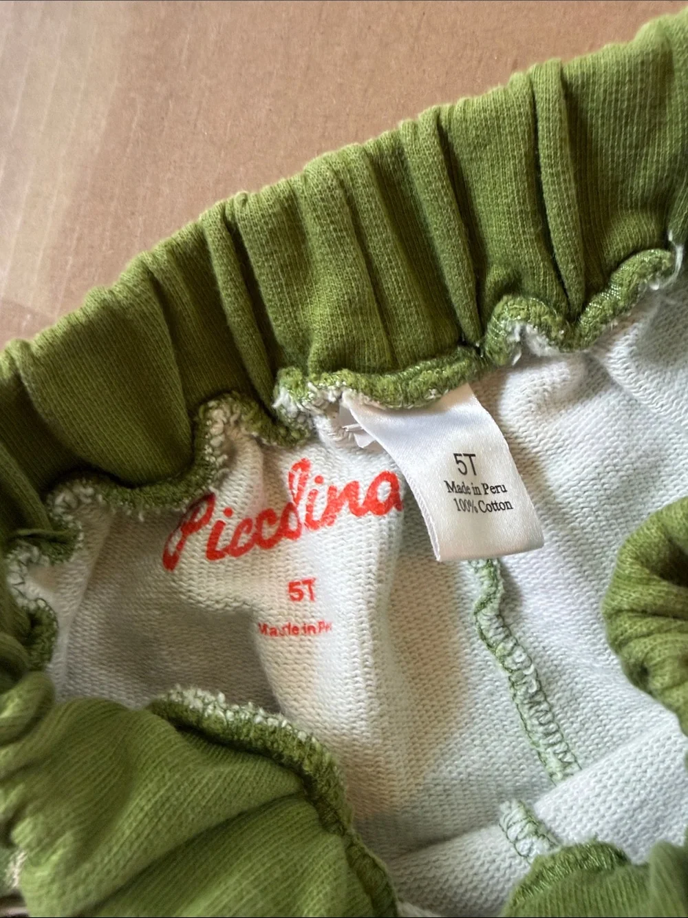 Piccolina green arborist sweatshirt and matching pants